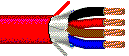 Belden 5502FL 002U1000 - 22 AWG - 4 C - 1000 FT - 300 V RMS - RED