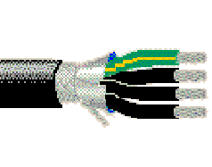 Belden 29500 010100 - 16 AWG - 3 C - 100 EA - 1000 V RMS (Flexible Motor Supply Cable)^ 600 V RMS (NEC Type TC) - BLACK