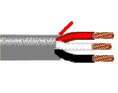 Belden 5201UE 008500 - 16 AWG - 3 C - 500 FT - 300 V RMS - GRAY