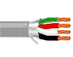 Belden 5302FE 008500 - 18 AWG - 4 C - 500 FT - 300 V RMS - GRAY