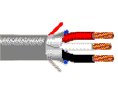 Belden 5501FE 008500 - 22 AWG - 3 C - 500 FT - 300 V RMS - GRAY