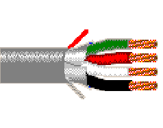 Belden 6502FE 8771000 - 22 AWG - 4 C - 1000 FT - 300 V RMS - NATURAL