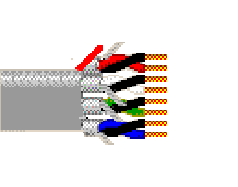 Belden 6543PA 0081000 - 22 AWG -  C - 1000 FT - 300 V RMS - GRAY
