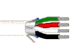 Belden 8729 0091000 - 22 AWG - 4 C - 1000 EA - 300 V RMS (UL AWM Style 2094) - WHITE