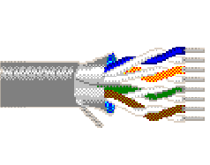 Belden 9550 060500 - 24 AWG -  C - 500 FT - 300 V RMS (UL AWM Style 2464) - CHROME