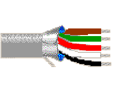 Belden 9535 0601000 - 24 AWG - 5 C - 1000 EA - 300 V RMS (UL AWM Style 2464) - CHROME