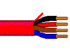 Belden 5322UL 0021000 - 18 AWG - 4 C - 1000 FT - 300 V RMS - RED