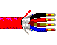 Belden 5302FL 002U1000 - 18 AWG - 4 C - 1000 FT - 300 V RMS - RED