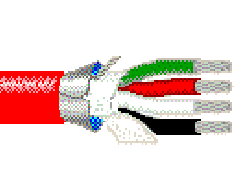 Belden 83396 002500 - 22 AWG - 4 C - 500 FT - 2000 V DC^350 V RMS - RED