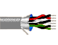 Belden 9503 060U1000 - 24 AWG -  C - U1000 EA - 300 V RMS (UL AWM Style 2464) - CHROME