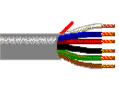 Belden 5506UE 008U1000 - 22 AWG - 8 C - U1000 FT - 300 V RMS - GRAY