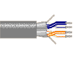 Belden 89729 008500 - 24 AWG -  C - 500 FT - 300 V RMS - GRAY