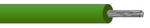 Hook-up/Lead Wire - 16 AWG - PTFE - Polytetrafluoroethylene Outer Jacket - 1 FT - 600 V RMS - GREEN