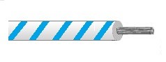 Alpha Wire 3050 - 24 AWG -  Outer Jacket - 1000 FT - 300 V RMS (UL AWM Style 1007) - WHITE/BLUE