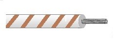 Alpha Wire 1550 - 24 AWG -  Outer Jacket - 1000 FT - 1000 V RMS - WHITE/BROWN
