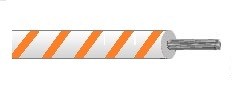 Alpha Wire 1857/19 - 18 AWG -  Outer Jacket - 100 FT - 600 V RMS - WHITE/ORANGE