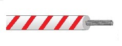 Alpha Wire 1550 - 24 AWG -  Outer Jacket - 1000 FT - 1000 V RMS - WHITE/RED