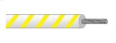 Alpha Wire 1550 - 24 AWG -  Outer Jacket - 1000 FT - 1000 V RMS - WHITE/YELLOW