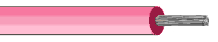 Mil-Spec Hook-up/Lead Wire - 24 AWG - PTFE - Polytetrafluoroethylene Outer Jacket - PINK